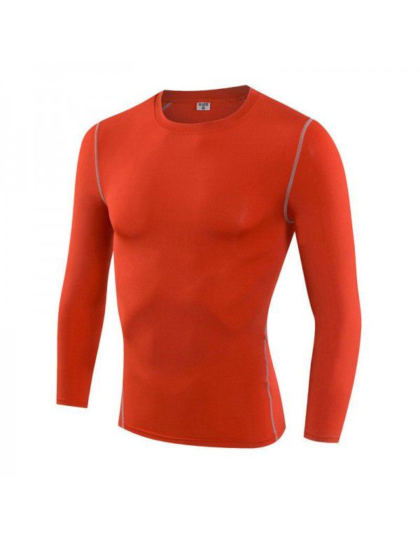 Fitness long-sleeved sports quick-drying clothes compression clothes football basketball running bottoms stretch sweat-absorbing breathable tights 