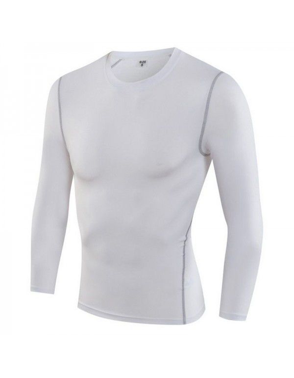 Fitness long-sleeved sports quick-drying clothes compression clothes football basketball running bottoms stretch sweat-absorbing breathable tights 