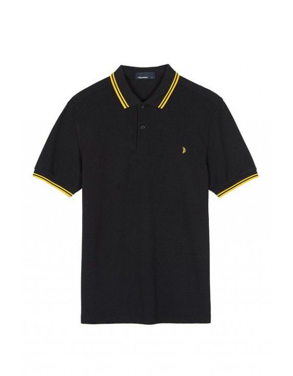 Men's casual trend cotton POLO shirt New summer T-shirt Color blocking bottom top Men's half sleeve